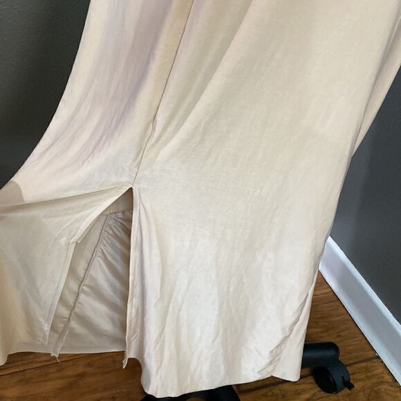 ASOS AX Paris Maxi Dress Maxi Length Ruched Creamy Nude color - Picture 10 of 16